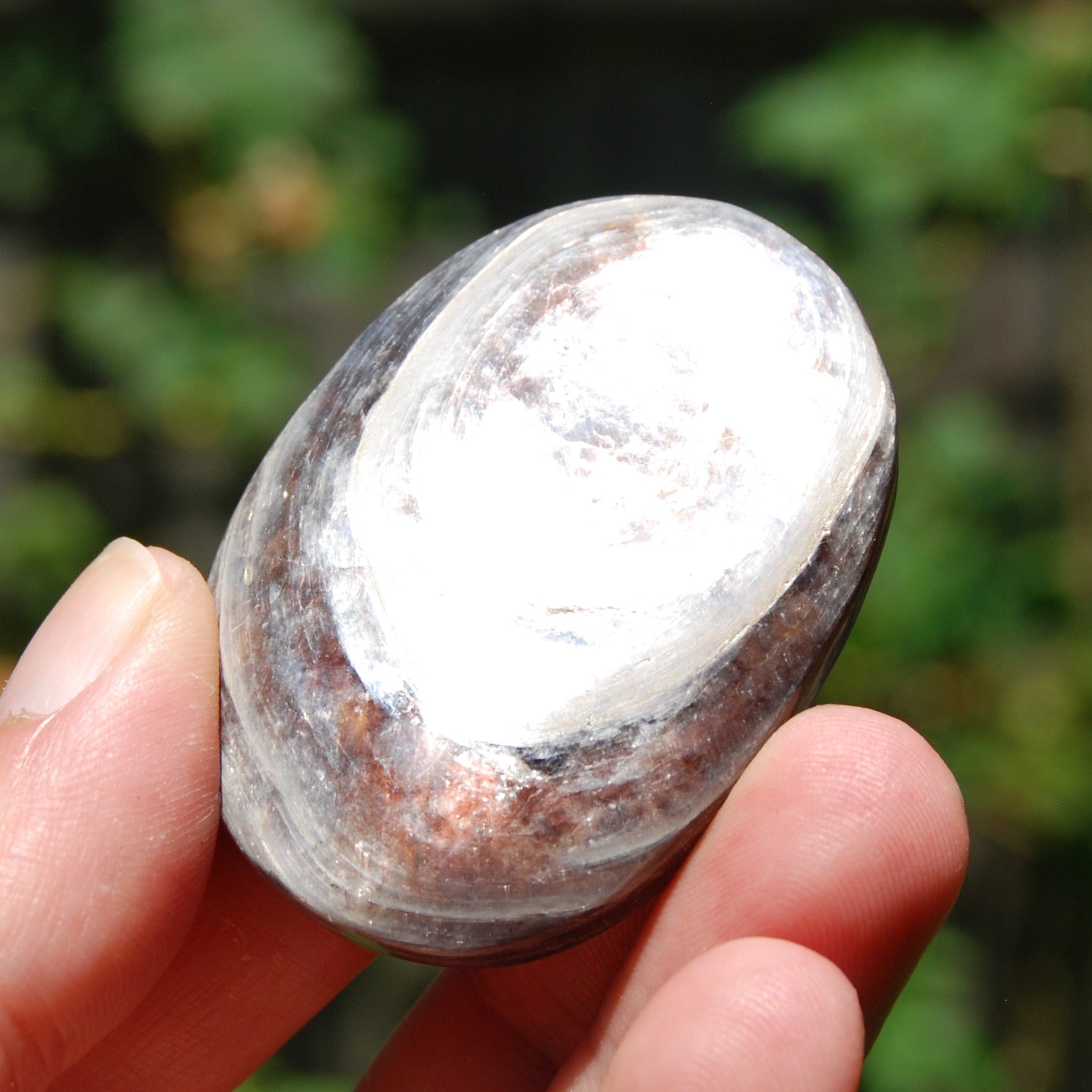 Gem Lepidolite Crystal Palm Stone