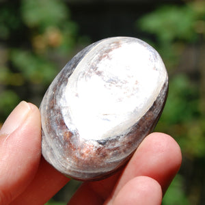 Gem Lepidolite Crystal Palm Stone