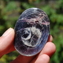 Load image into Gallery viewer, Gem Lepidolite Crystal Palm Stone
