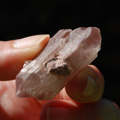 DT ET Tantric Triplet Pink Lithium Lemurian Quartz Crystal Starbrary Cathedral, Brazil