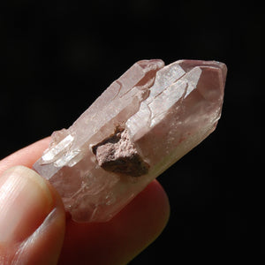 DT ET Tantric Triplet Pink Lithium Lemurian Quartz Crystal Starbrary Cathedral, Brazil