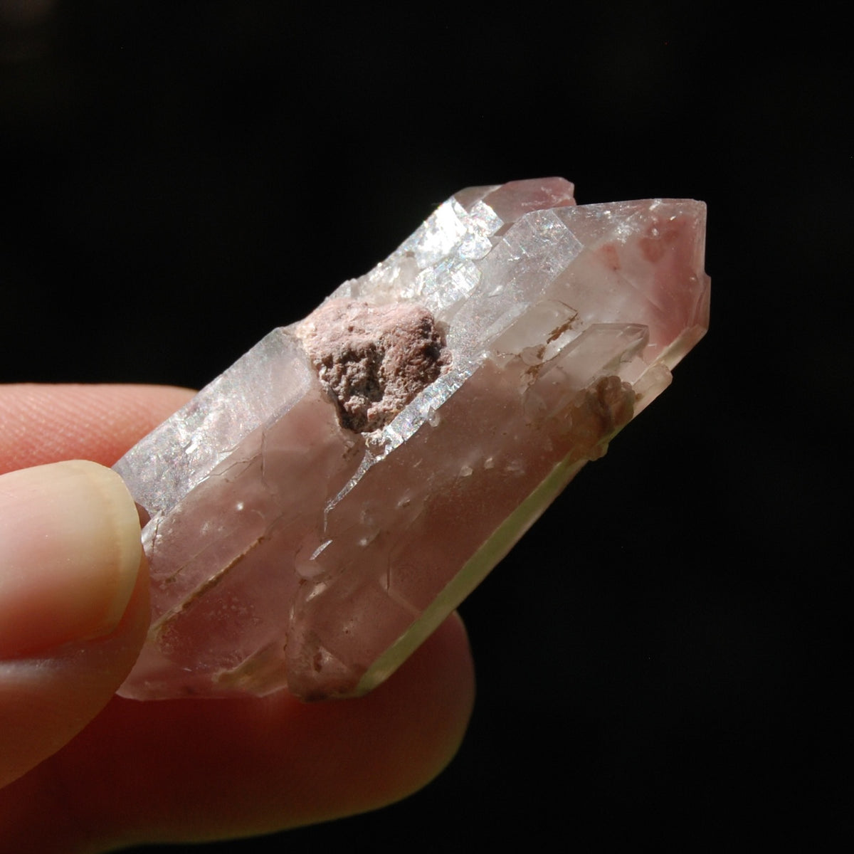 DT ET Tantric Triplet Pink Lithium Lemurian Quartz Crystal Starbrary Cathedral, Brazil