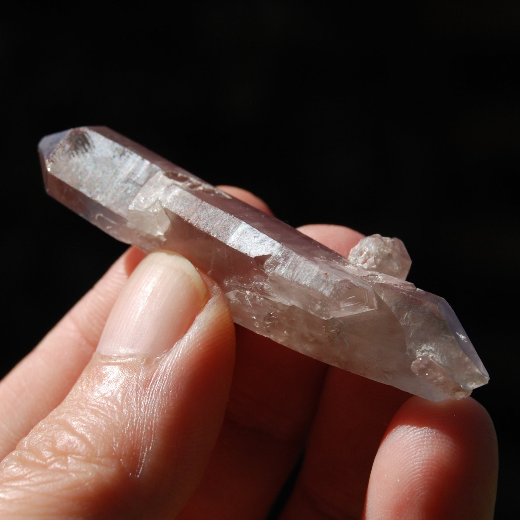 DT ET Earthquake Curved Pink Lithium Lemurian Quartz Crystal Starbrary Cathedral Bridge, Brazil