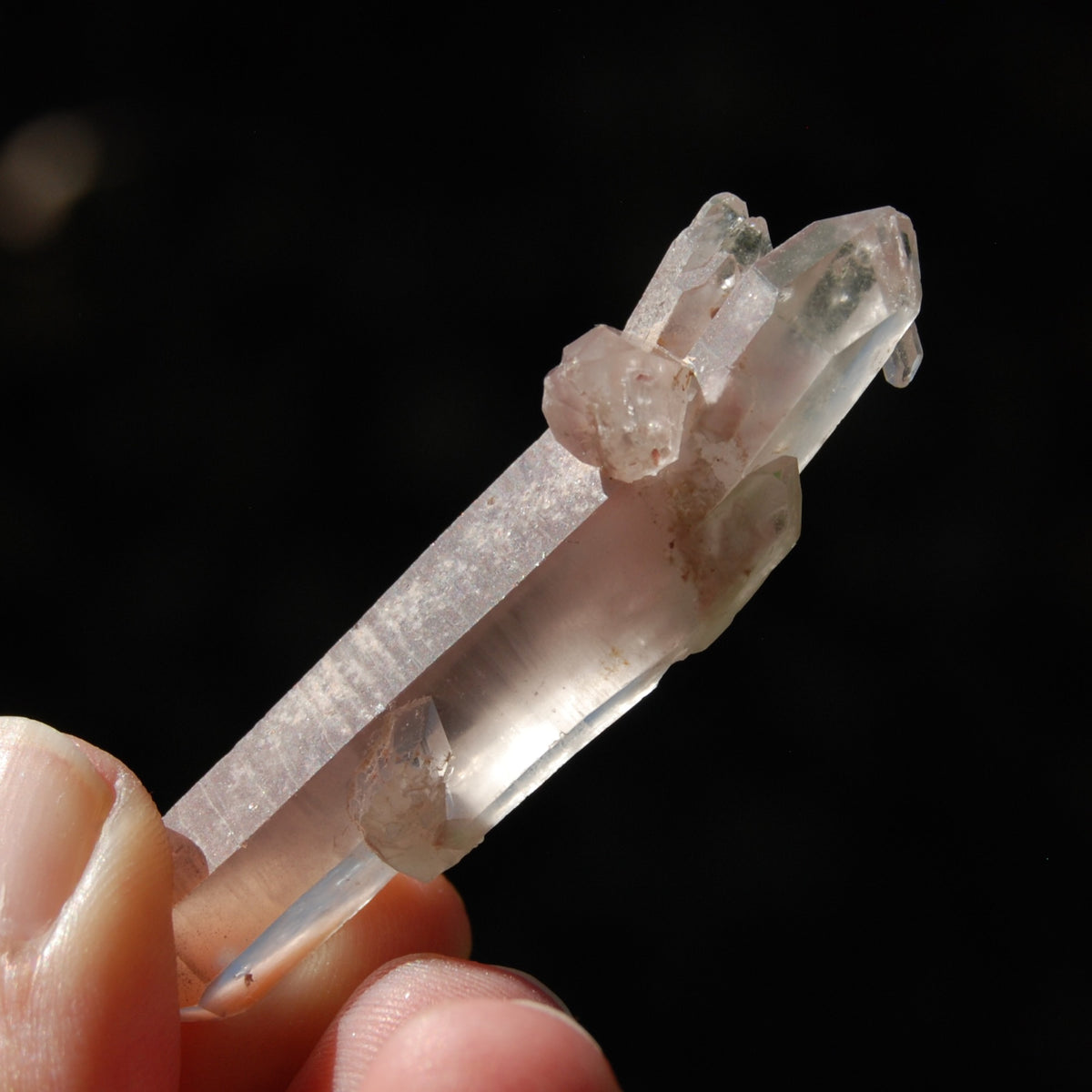 DT ET Earthquake Curved Pink Lithium Lemurian Quartz Crystal Starbrary Cathedral Bridge, Brazil
