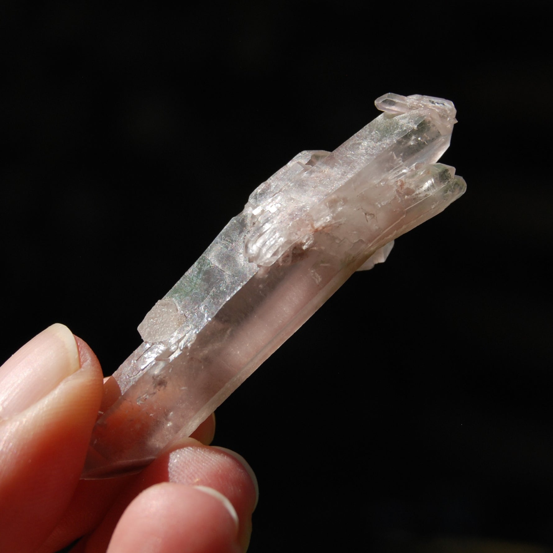 DT ET Earthquake Curved Pink Lithium Lemurian Quartz Crystal Starbrary Cathedral Bridge, Brazil