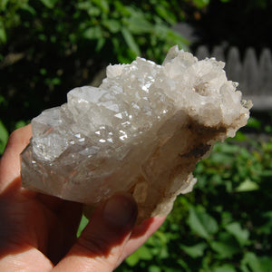 Ornate DT ET Clear Quartz Crystal Stacked Tabby Chain Flower Cluster Master Starbrary