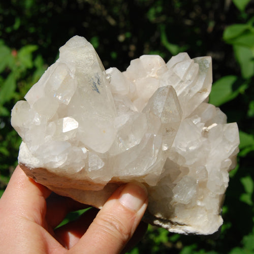 Large Clear Quartz Crystal Cluster