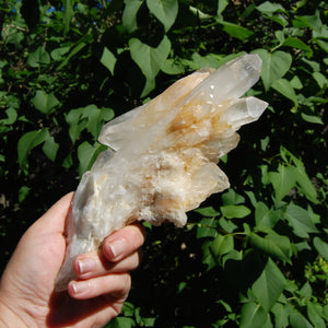 DT ET Clear Quartz Crystal Stacked Flower Bouquet Formation Floater Starbrary