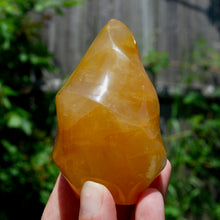 Load image into Gallery viewer, Golden Healer Quartz Carved Crystal Flame Tower
