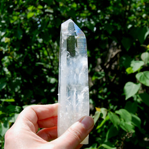 XL Colombian Blue Smoke Lemurian Crystal