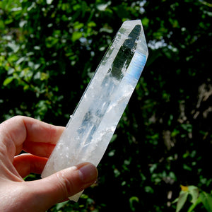 XL Colombian Blue Smoke Lemurian Crystal