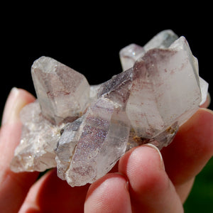 Rare Himalayan Kullu Rutile Quartz Crystal Cluster Floater, Sparkling Red Specular Hematite, Kullu Valley