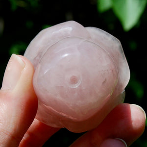 Rose Quartz Carved Crystal Rose