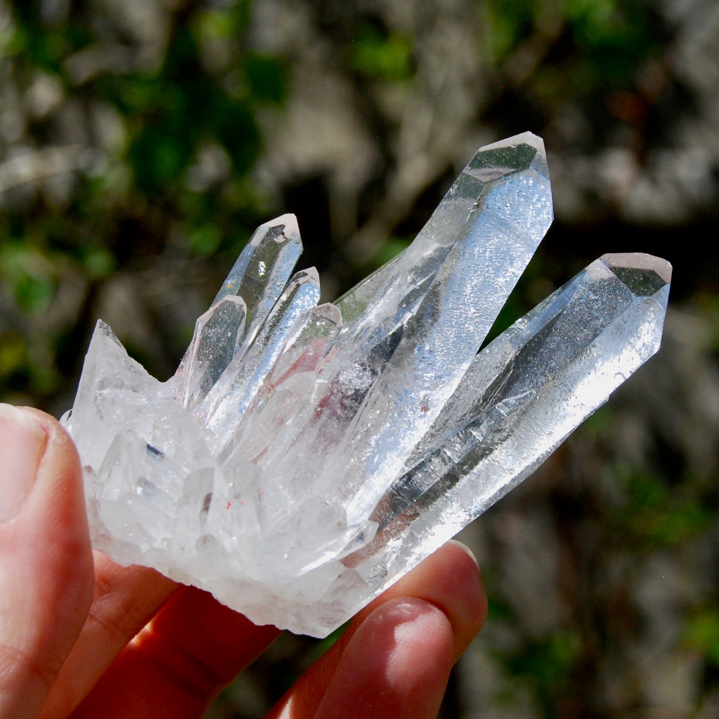 Cosmic Isis Face Channeler Lemurian Silver Quartz Crystal Starbrary Cluster Record Keepers Optical Corinto, Brazil