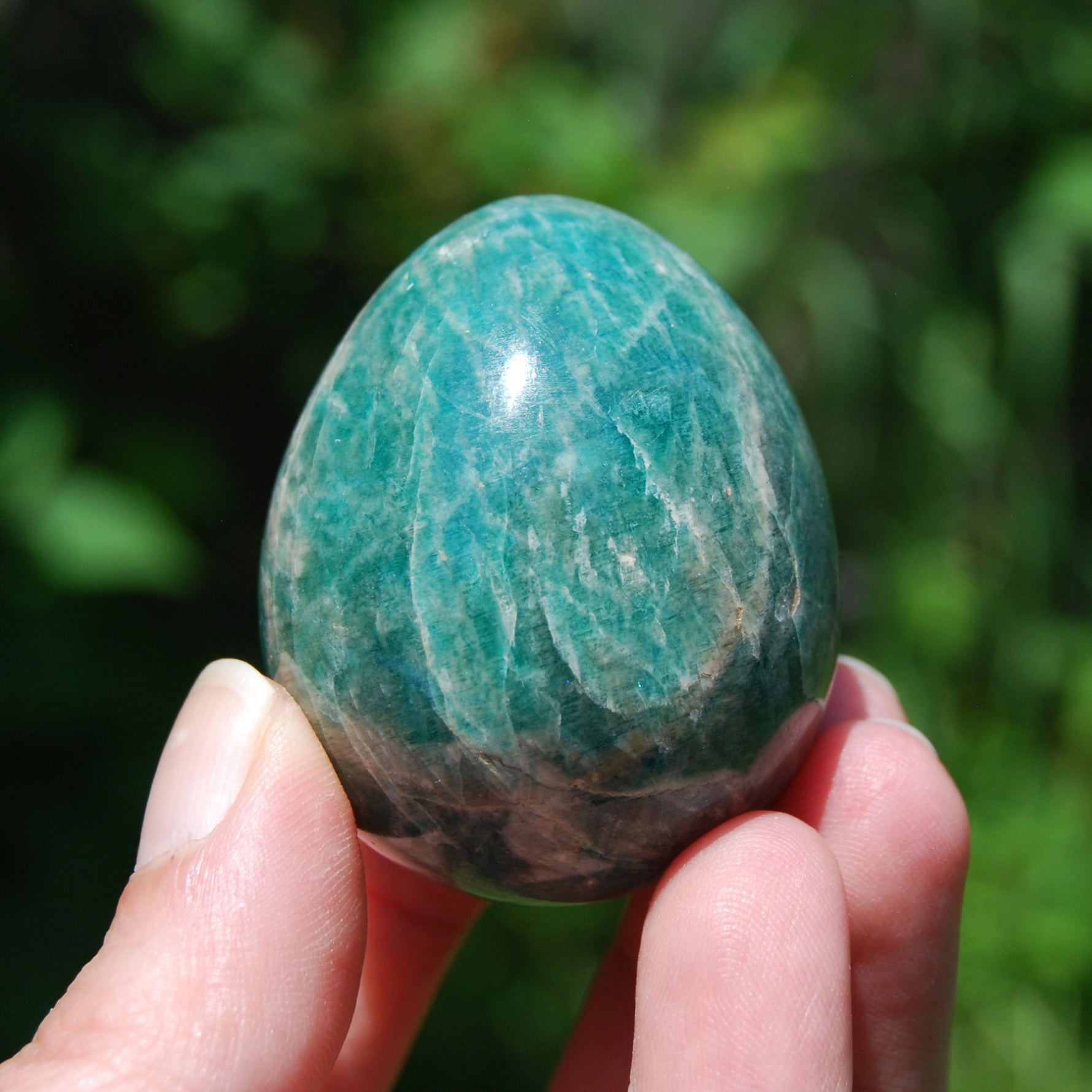 Flashy Amazonite Crystal Egg