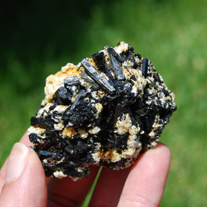 Black Tourmaline Crystal Flower Cluster Floater, Namibia