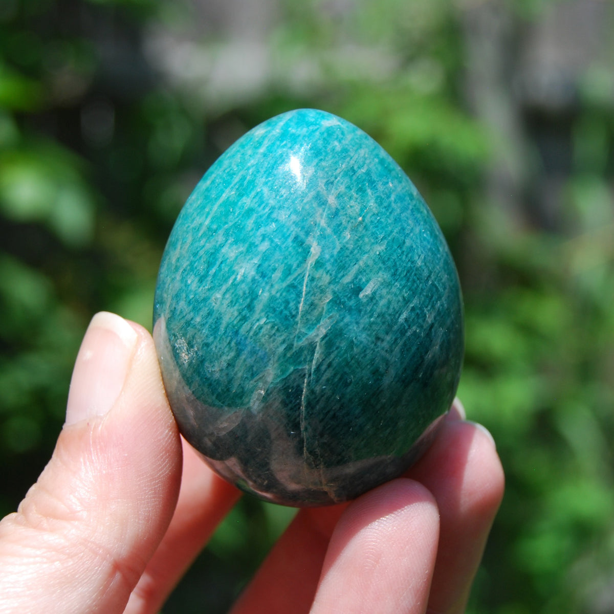 Flashy Amazonite Crystal Egg