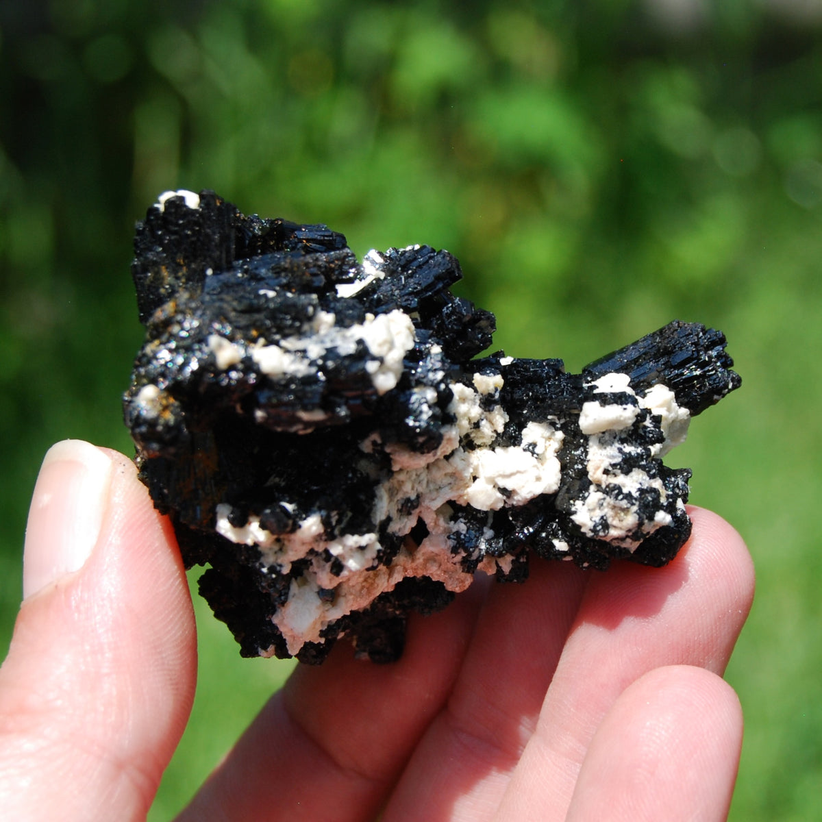 Black Tourmaline Crystal Flower Cluster Floater