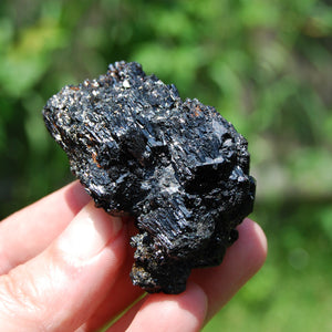 Raw Black Tourmaline Crystal Flower Cluster Floater