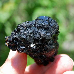 Raw Black Tourmaline Crystal Flower Cluster Floater