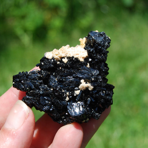 Raw Black Tourmaline Crystal Flower Cluster Floater