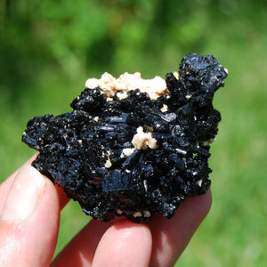 Raw Black Tourmaline Crystal Flower Cluster Floater