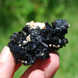 Raw Black Tourmaline Crystal Flower Cluster Floater