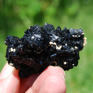 Raw Black Tourmaline Crystal Flower Cluster Floater