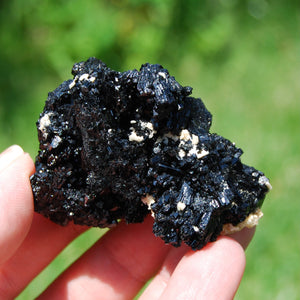 Raw Black Tourmaline Crystal Flower Cluster Floater