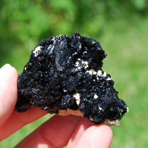 Raw Black Tourmaline Crystal Flower Cluster Floater