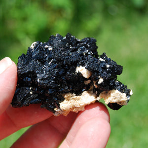 Raw Black Tourmaline Crystal Flower Cluster Floater