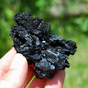 Black Tourmaline Crystal Flower Cluster Floater