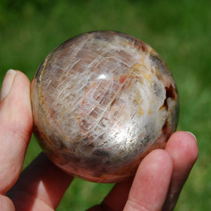 Flashy Black Moonstone Crystal Sphere