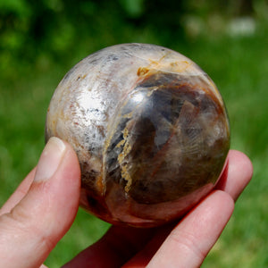 Flashy Black Moonstone Crystal Sphere