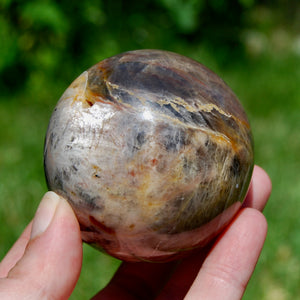 Flashy Black Moonstone Crystal Sphere