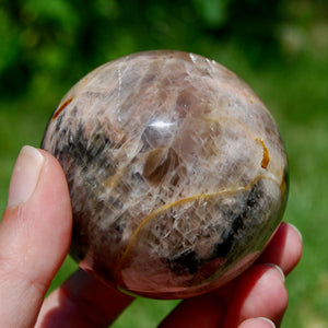 Flashy Black Moonstone Crystal Sphere