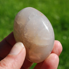 Load image into Gallery viewer, Blue Rose Quartz Crystal Palm Stone
