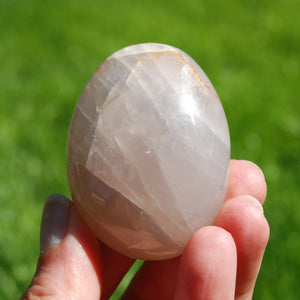 Blue Rose Quartz Crystal Palm Stone