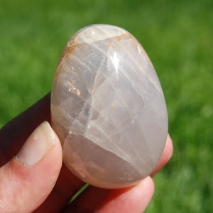 Blue Rose Quartz Crystal Palm Stone