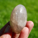 Blue Rose Quartz Crystal Palm Stone
