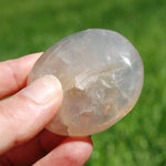 Blue Rose Quartz Crystal Palm Stone