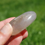 Blue Rose Quartz Crystal Palm Stone