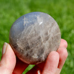 Blue Rose Quartz Crystal Palm Stone, Lavender Rose Quartz