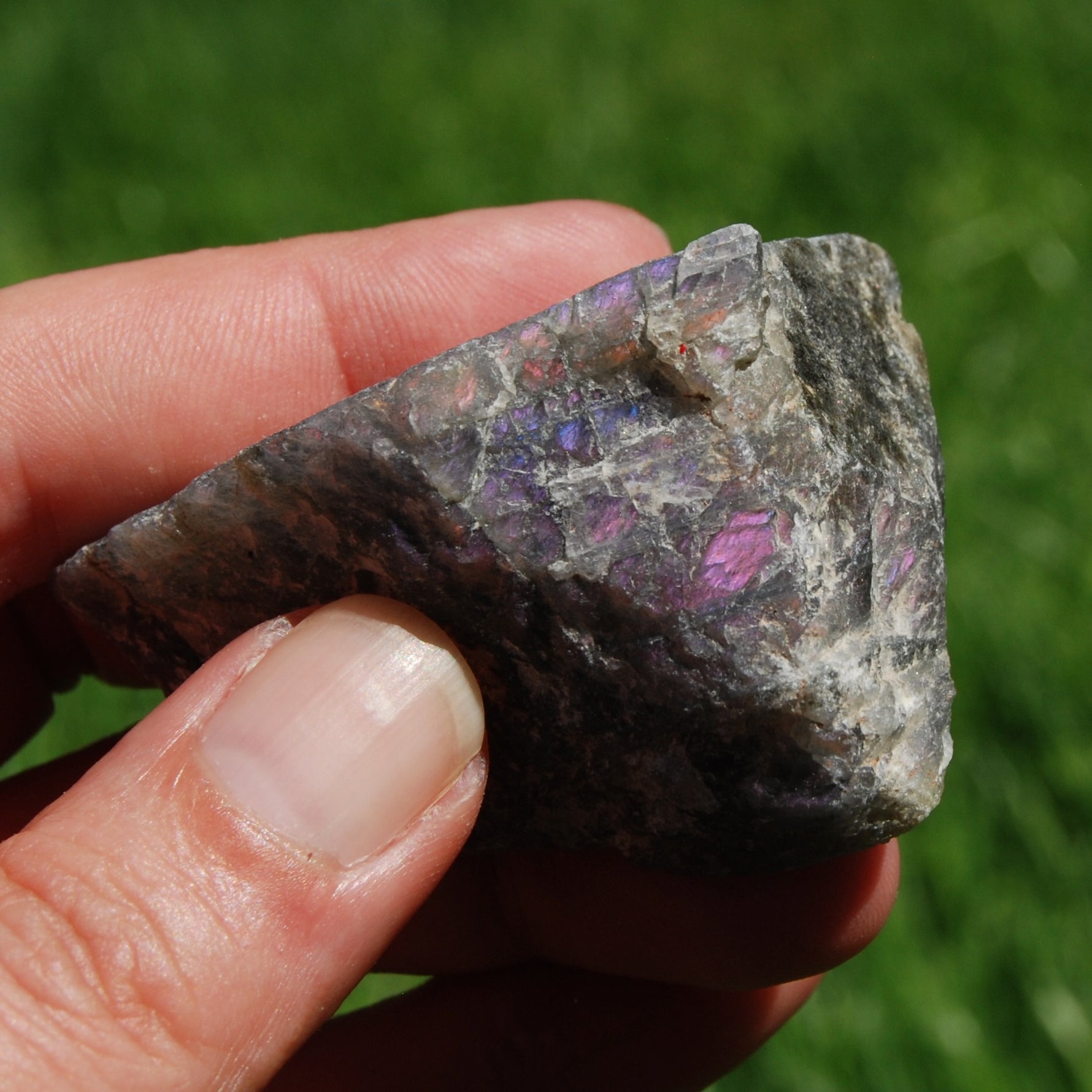 Purple Labradorite Crystal Slab