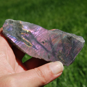 Purple Labradorite Crystal Slab