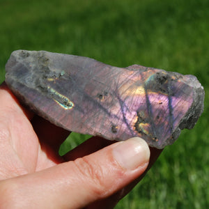 Purple Labradorite Crystal Slab