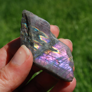 Flashy Purple Labradorite Crystal Slab