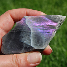 Load image into Gallery viewer, 3.5in 126g Flashy Purple Labradorite Crystal Slab, Madagascar
