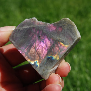 Purple Pink Labradorite Crystal Slab