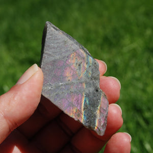 Flashy Purple Labradorite Crystal Slab